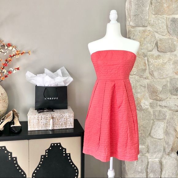 J. Crew Dresses & Skirts - J.Crew Lorelei Deco Dot Pink Dress 4
